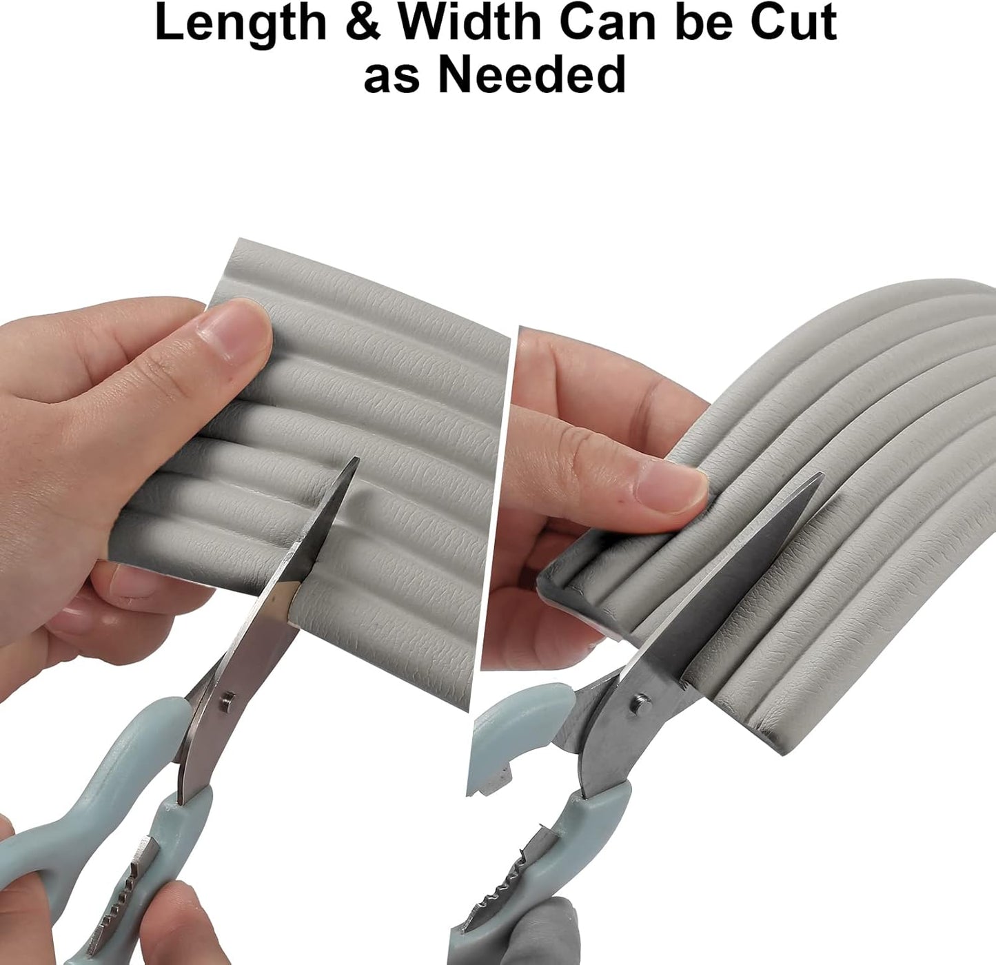 Upgrade Baby Proofing Edge Corner Protector, 16.4ft Edge Guards Padding with 3M Adhesive, Extra-Wide Soft Rubber Foam Padding, Furniture,Sharp Edge Safety Corner Edge Bumper Guard-Gray