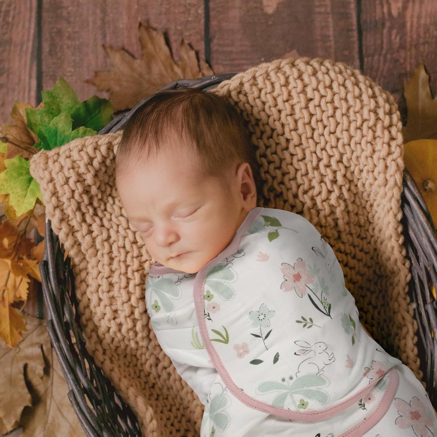 Baby Swaddle Sacks, 3-Pack Newborn Organic Cotton Swaddle Wrap, Adjustable Swaddling Blankets, Nursery Swaddling Essentials for Newborn 0-3 Months, Infant Shower Items Gift (Birds & Branches)