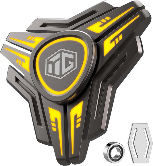 INNÔPLUS Fidget Spinner, Fidget Spinners for Kids, Fidget Spinners Cool, Fidget Light Up Spinner, Stress Anxiety ADHD Relief Figets Toy, Metal Finger Hand Spinner Toy with Luminous Light