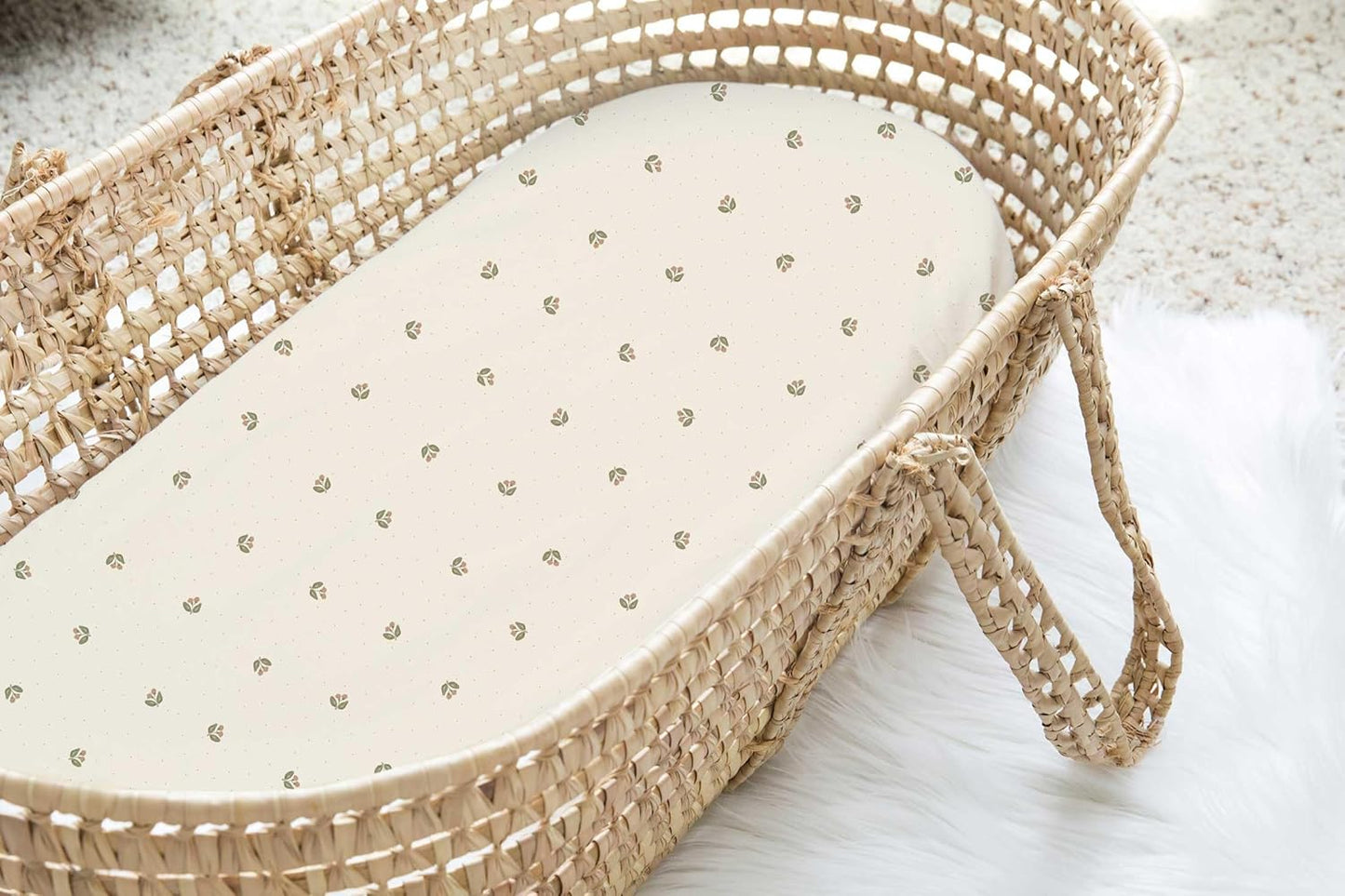 Ely’s & Co. Changing Pad Cover, Diaper Changing Table Sheets, 2 Pack, Cradle Sheet Set for Baby Girls, 100% Jersey Knit Cotton, Pink Vintage Floral Collection, 32”x16”x5”