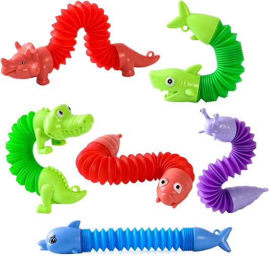 Animal pop Tubes,Toys for Kids,Toddler Travel Toys,Toddler Sensory Toys,figette Toys,Fidget Toys for Kids,Small Toys,Treasure Box prizes,Little Toys,Small Toys for Kids prizes