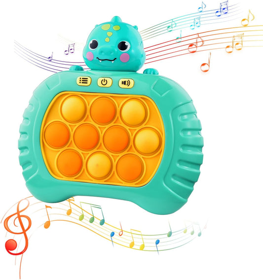 Pop Game Light Fidget Up Toy for Kids Ages 3 4 5 6 7 8+, Fast Push Bubble Game Handheld Game Machine 4 Modes, Sensory Puzzle Toys, Blue