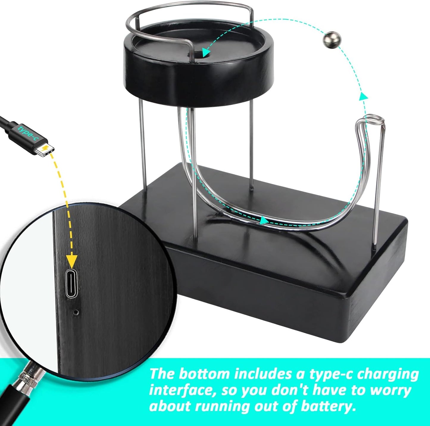 Kinetic Art Perpetual Motion Machine, Physical Balance Kinetic Energy Model, Newtons Science Physics Gadgets, Non-Stop Rolling Ball Toys, Balance Stress Relief Creative Gifts for Friends and Family