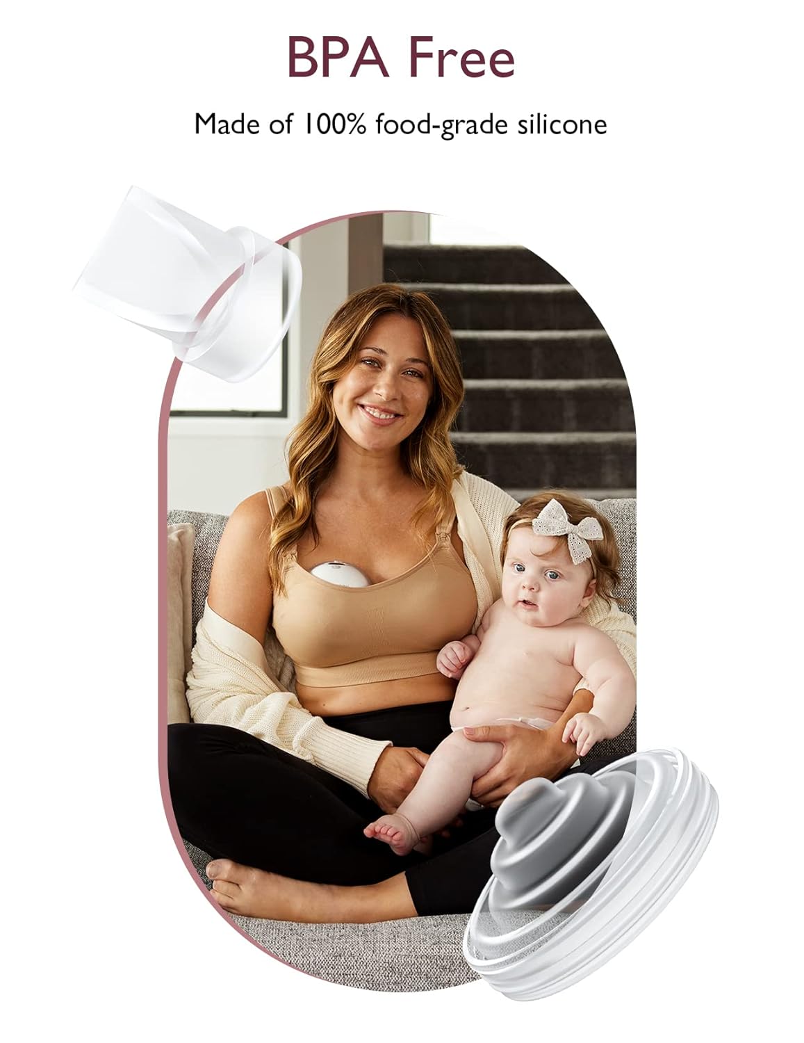 Momcozy Duckbill Valves & Silicone Diaphragm Compatible with Momcozy M5. Original Momcozy M5 Breast Pump Replacement Accessories, 1 Pack