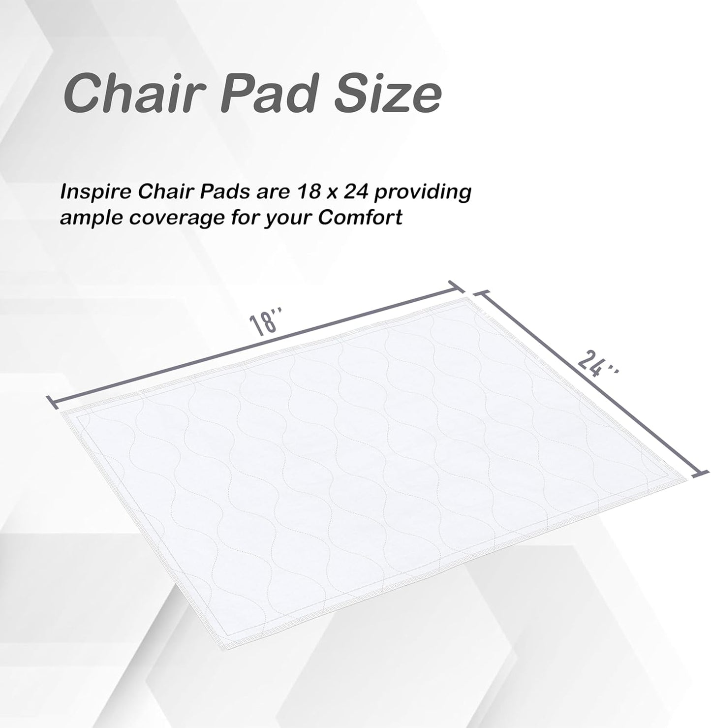 Inspire Washable Bed or Chair Pads | 3 Pack Waterproof Mattress Chucks Pad | Reusable Chux | for Adults Babies and Pets