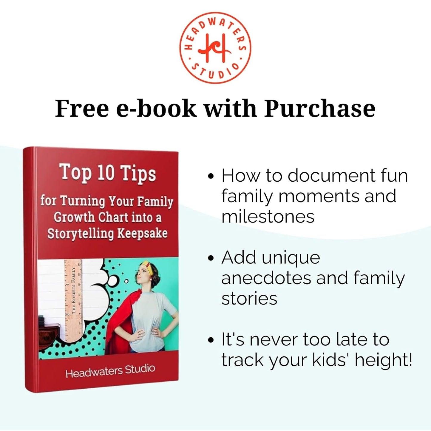 Wooden Growth Chart – Kids Height Chart, Wall Measurement for Kids, Height Chart for Wall, Growth Ruler for Children – Natural Ruler (63"x6.7")