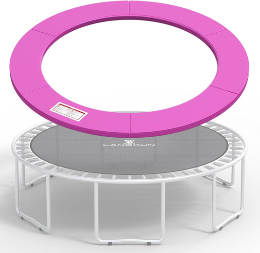 LANGXUN Universal Trampoline Repalcement Safety Pad, 8ft 10ft 12ft 14ft 15ft 16ft Waterproof Surround Spring Foam Cover for Round Frame