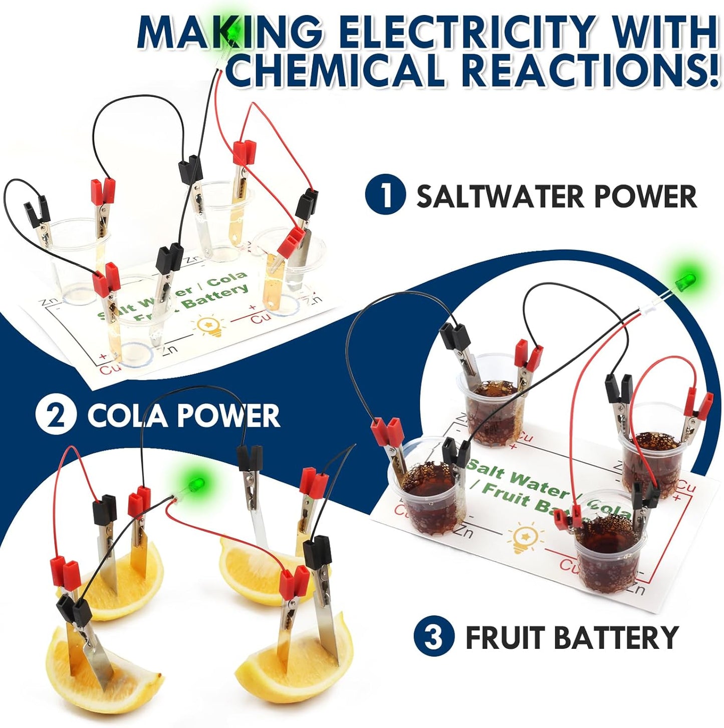 STEM Electric Circuit Kit for Kids Ages 8-12, Electrical Circuits Science Project Light Bulb Experiment, Educational STEAM Kits Electricity Toys Boys Girls Electronic Activities 6 7 8 9 10 12 Year Old