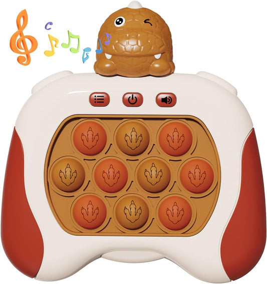 Fast Quick Push Bubble Pop Fidget Toy, Electronic Light Up Game Console, Cool Birthday Present for 6 7 8 9 10-12 Year Boys and Girls Pop Up Stress Relief Toy, Concentration Speed Puzzle Game for Kids