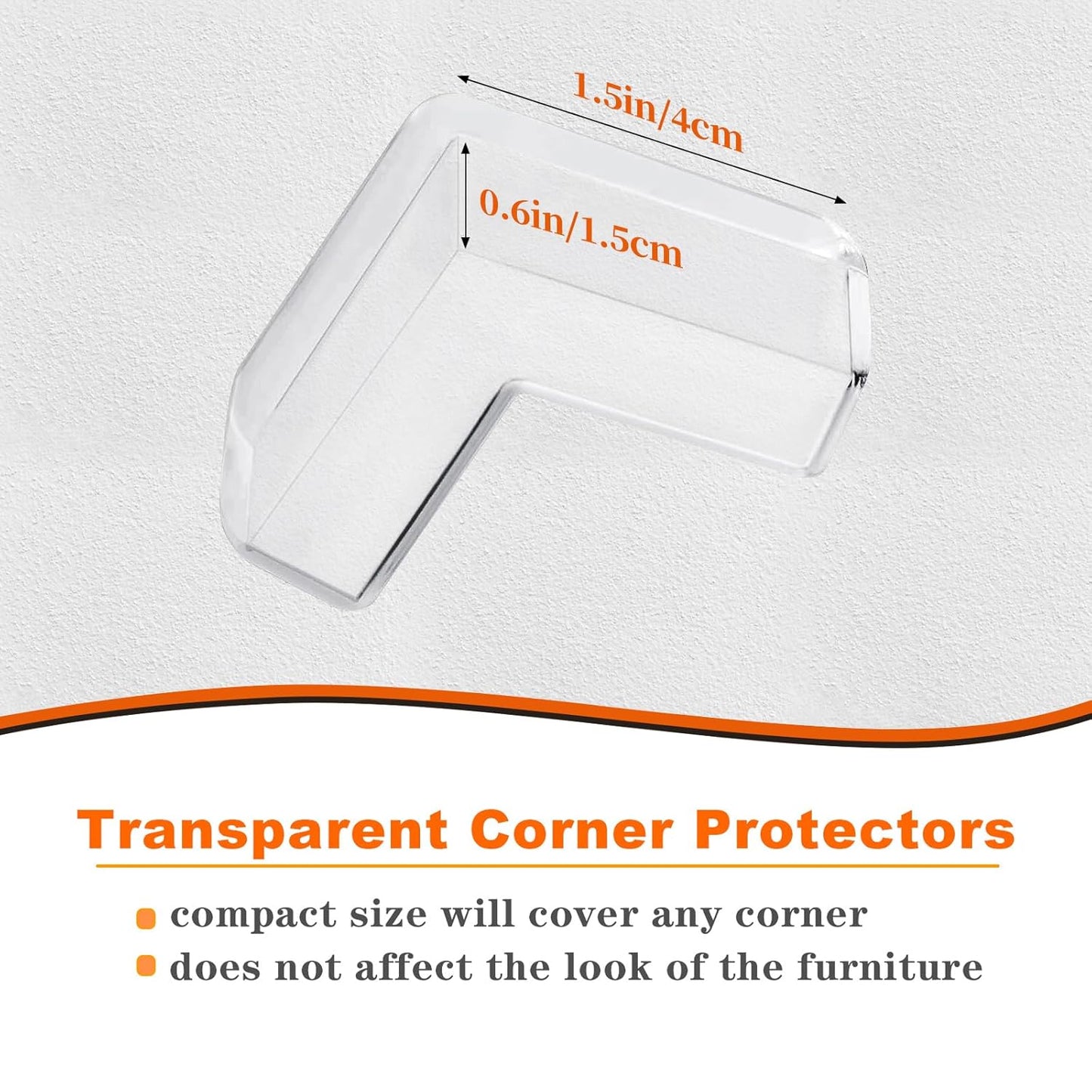 8 Pack Corner Protector Baby, Clear Coner Guard Furniture Corner & Edge Safety Bumpers Cushion for Table Edges & Sharp Coners, Baby Proofing, L Shaped