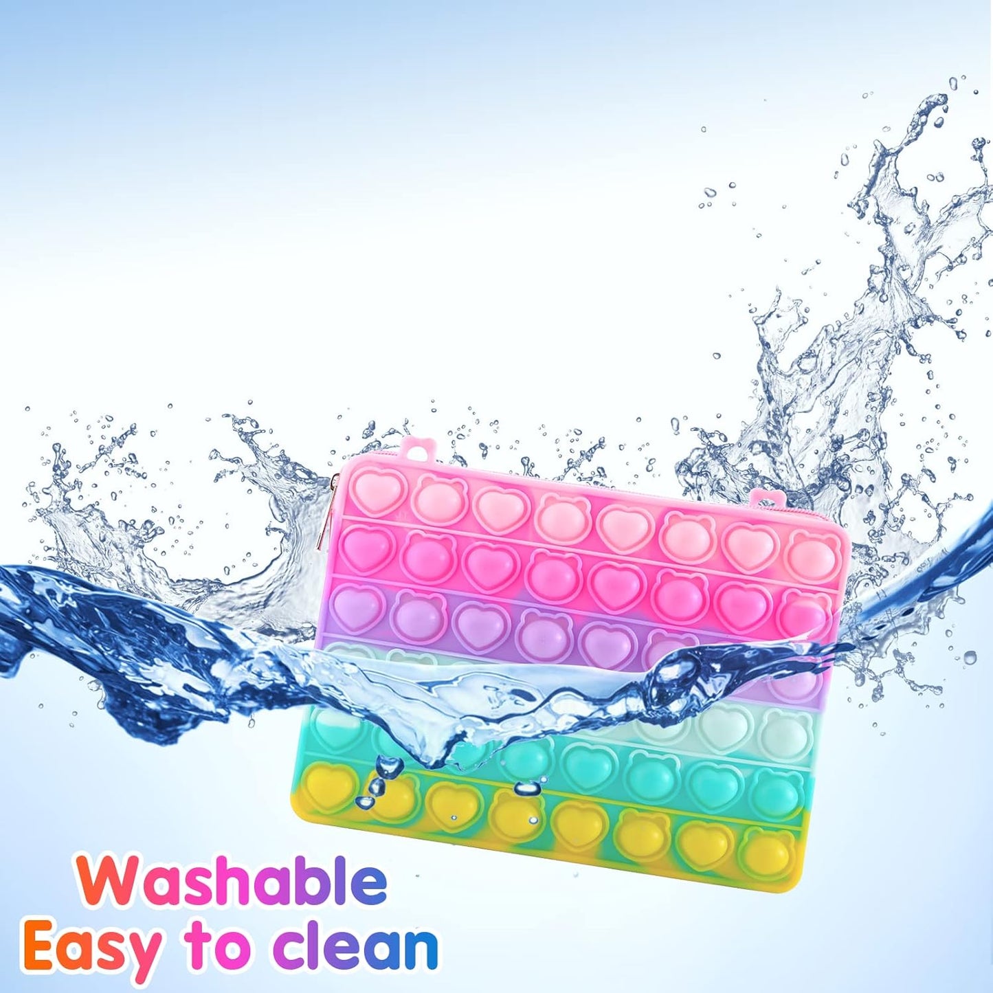 Gigilli Girl Purse Toys for Girls, Girls Purse Fidget Toy, Rainbow Fidget Purse Pop Shoulder Bag, Birthday School Supplies Fidgets Return Gifts for Girls 6-12