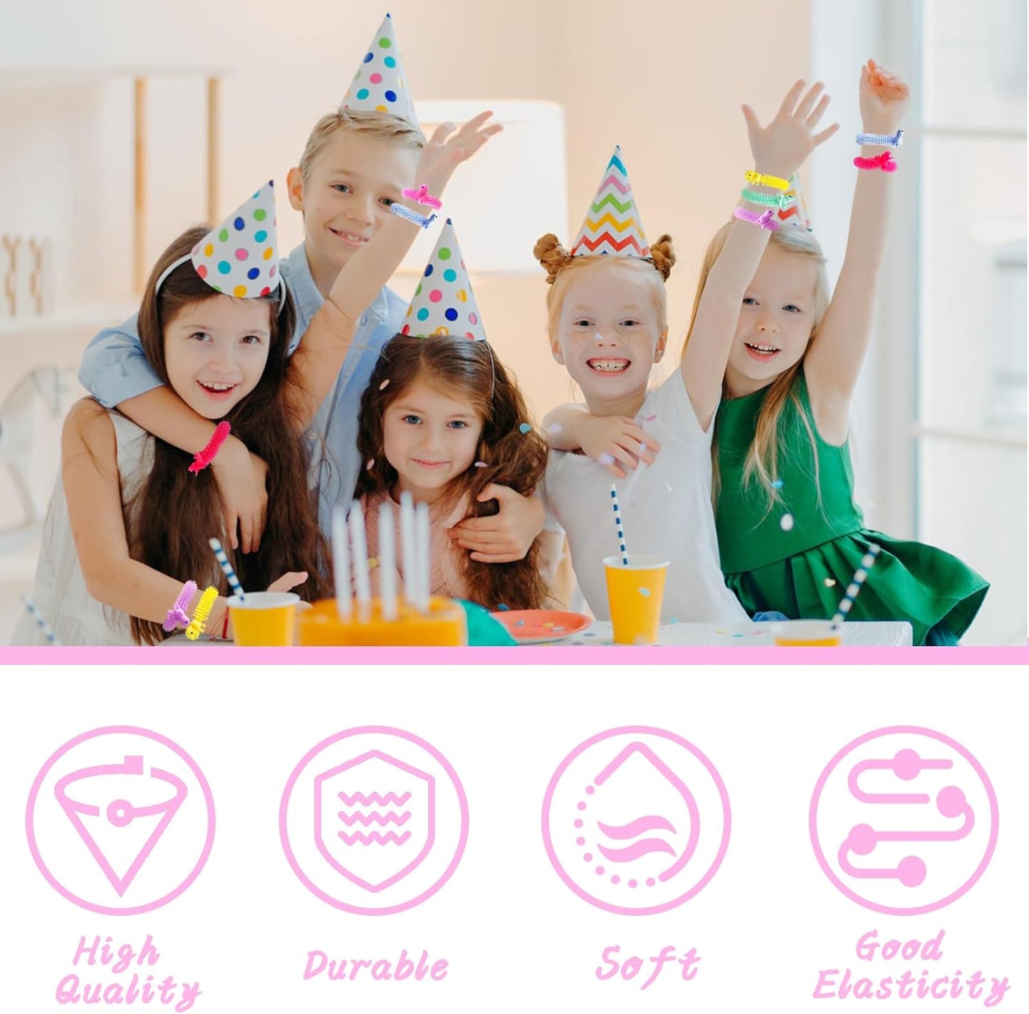 40 PCS Stretchy Fidget Toy,Colorful Stretchy Strings Fidget Toy,Sensory Stress Fidget Toys for Kids and Adults Relaxing,Goodie Bag Fillers,Party Favor