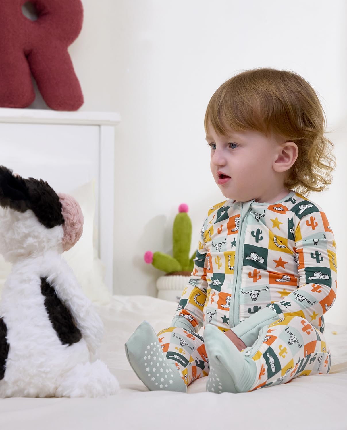 Bamboo Viscose Baby Convertible Footie Pajama, Zipper Pajamas for Baby Boys & Girls, Sleep & Play Footed Pjs