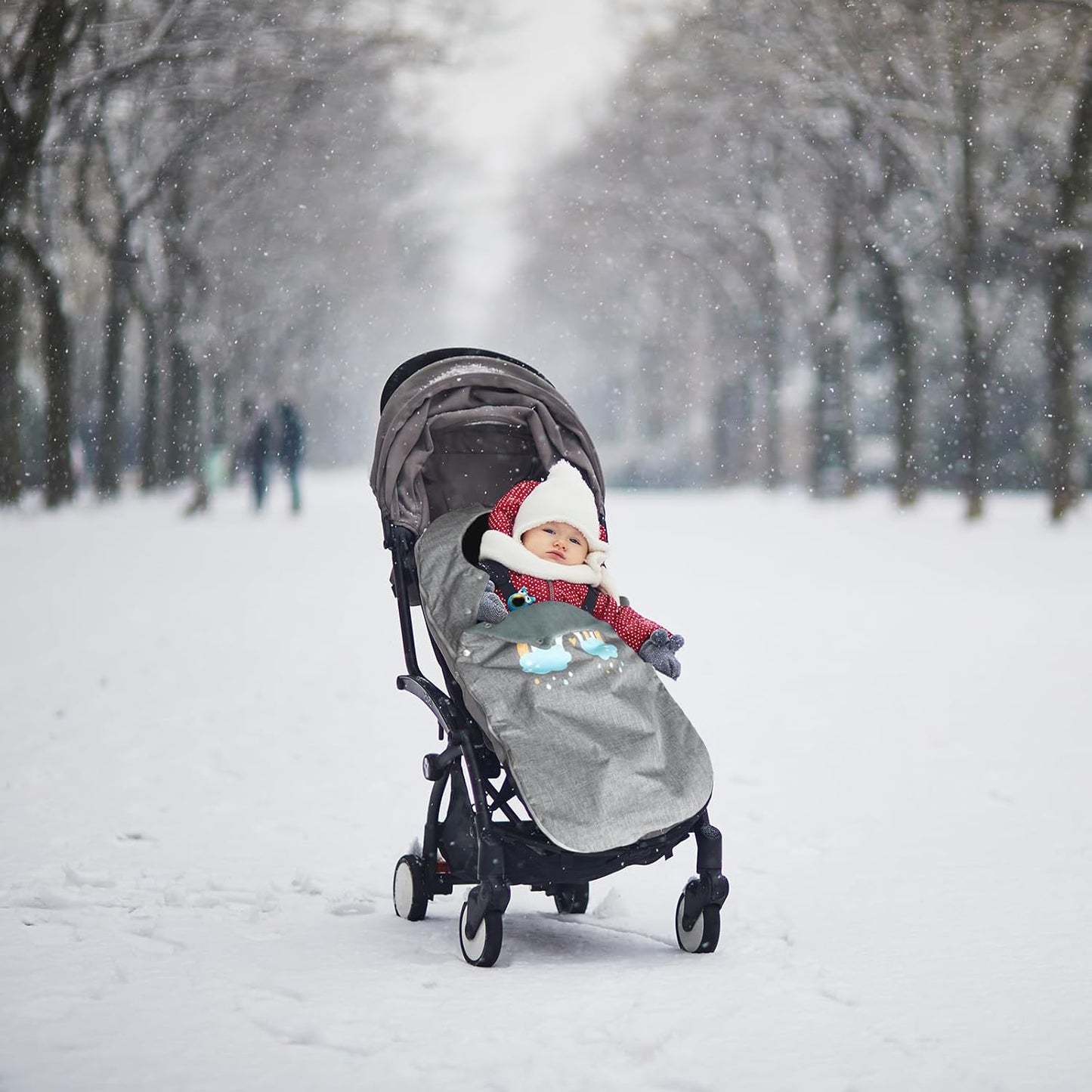 Stroller Cover for Winter, Universal Waterproof Baby Stroller Footmuff, Warm Bunting Sleeping Bag for Cold Weather(Rainbow)