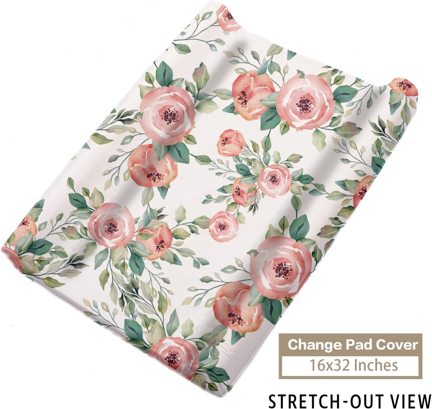 Custom Name Crib Bedding Set - Sika Deer & Fox Pattern, Personalized Nursery Bedding 3-Piece Set– Soft Blanket, Fitted Sheet, Changing Pad Cover – for Newborns Girls Nursery Gifts