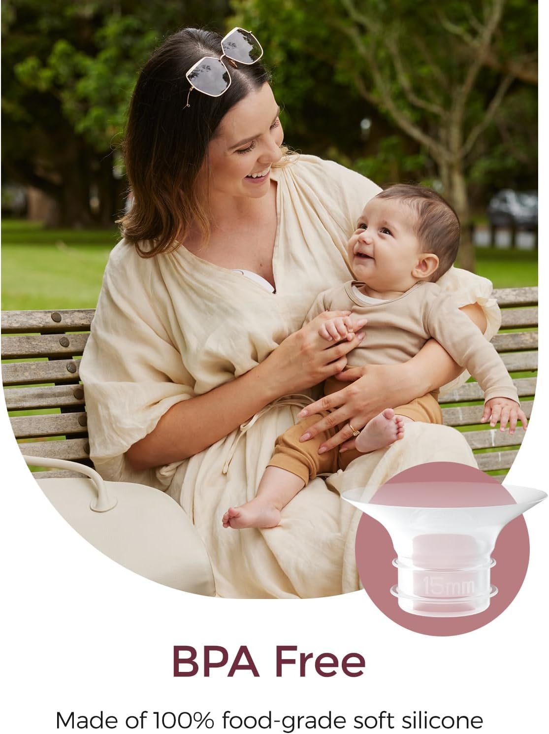 Momcozy Mobile Style | M6 21 mm Flange Insert, Original Mobile Style | M6 Breast Pump Replacement Accessories, 1PC (21mm)