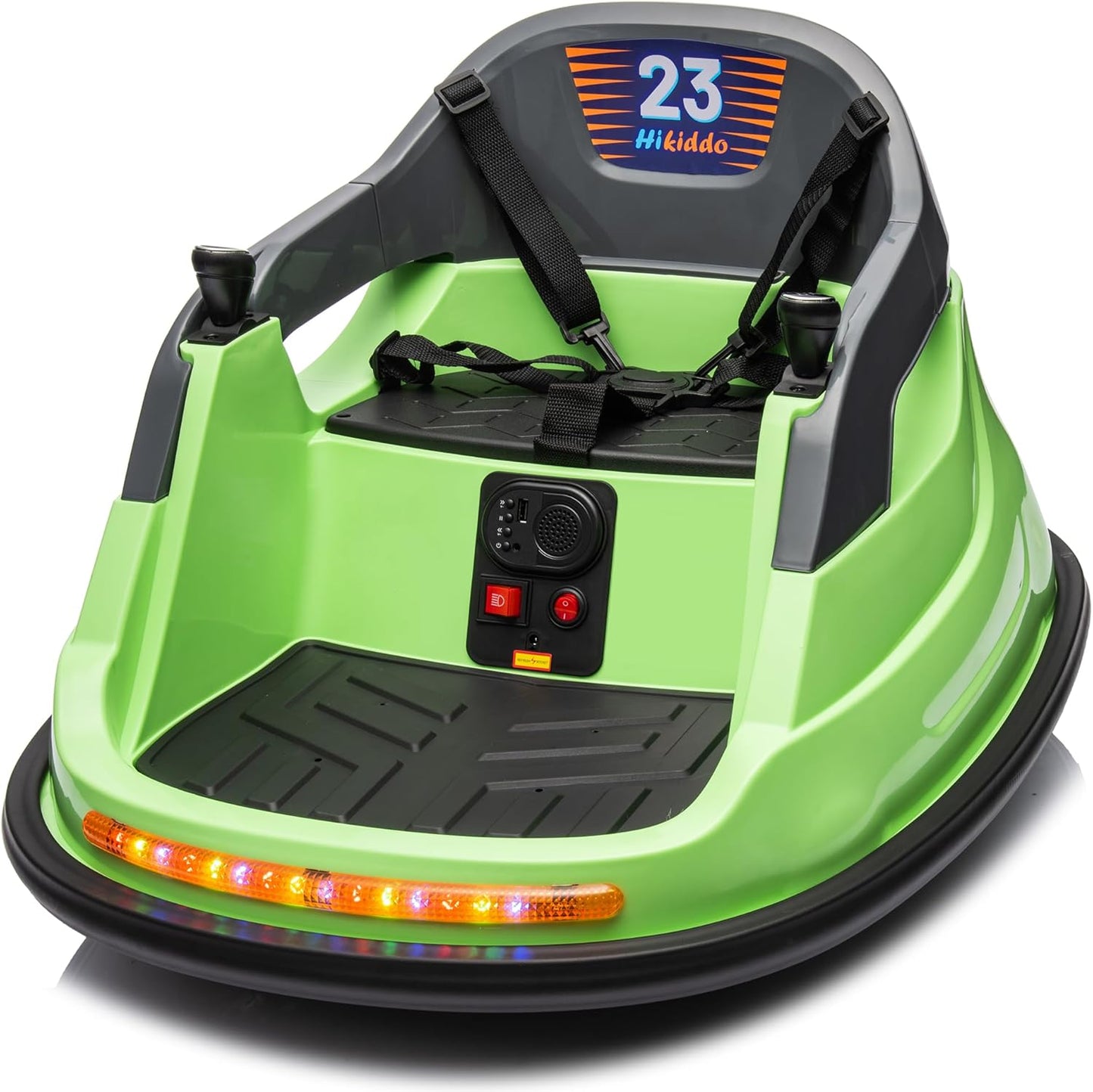 12V Kids Bumper Car, Electric Baby Bumper Car for Toddlers with Remote Control, 3 Speeds - Green
