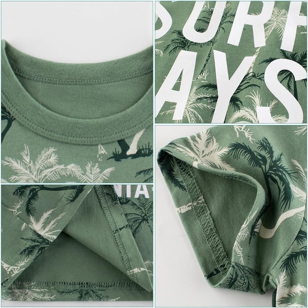 Boys' 4-Pack Excavator Short Sleeve Crewneck T-Shirts Top Tee Size 2-7 Years Toddler Boys' Value Pack Cotton T-Shirt