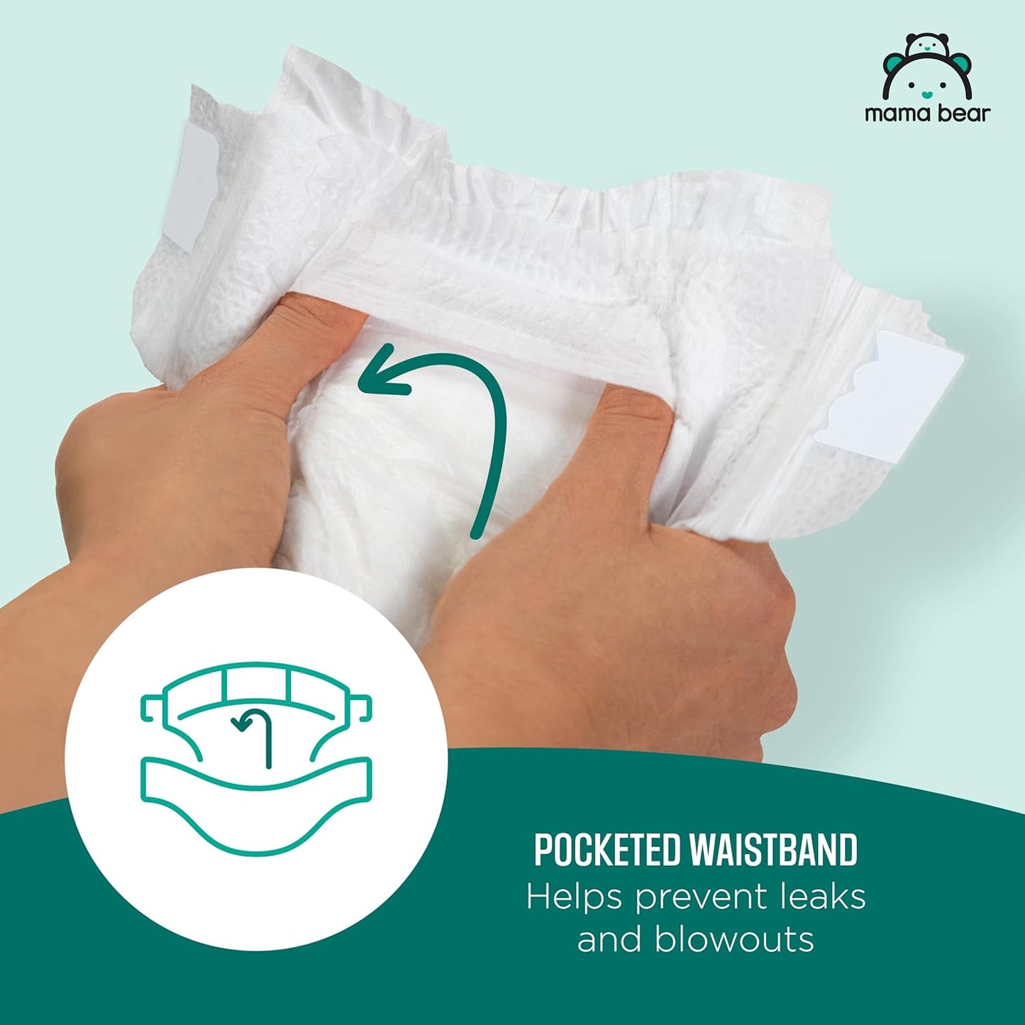 Amazon Brand - Mama Bear Gentle Touch Diapers, Size Newborn, 120 Count (4 packs of 30)