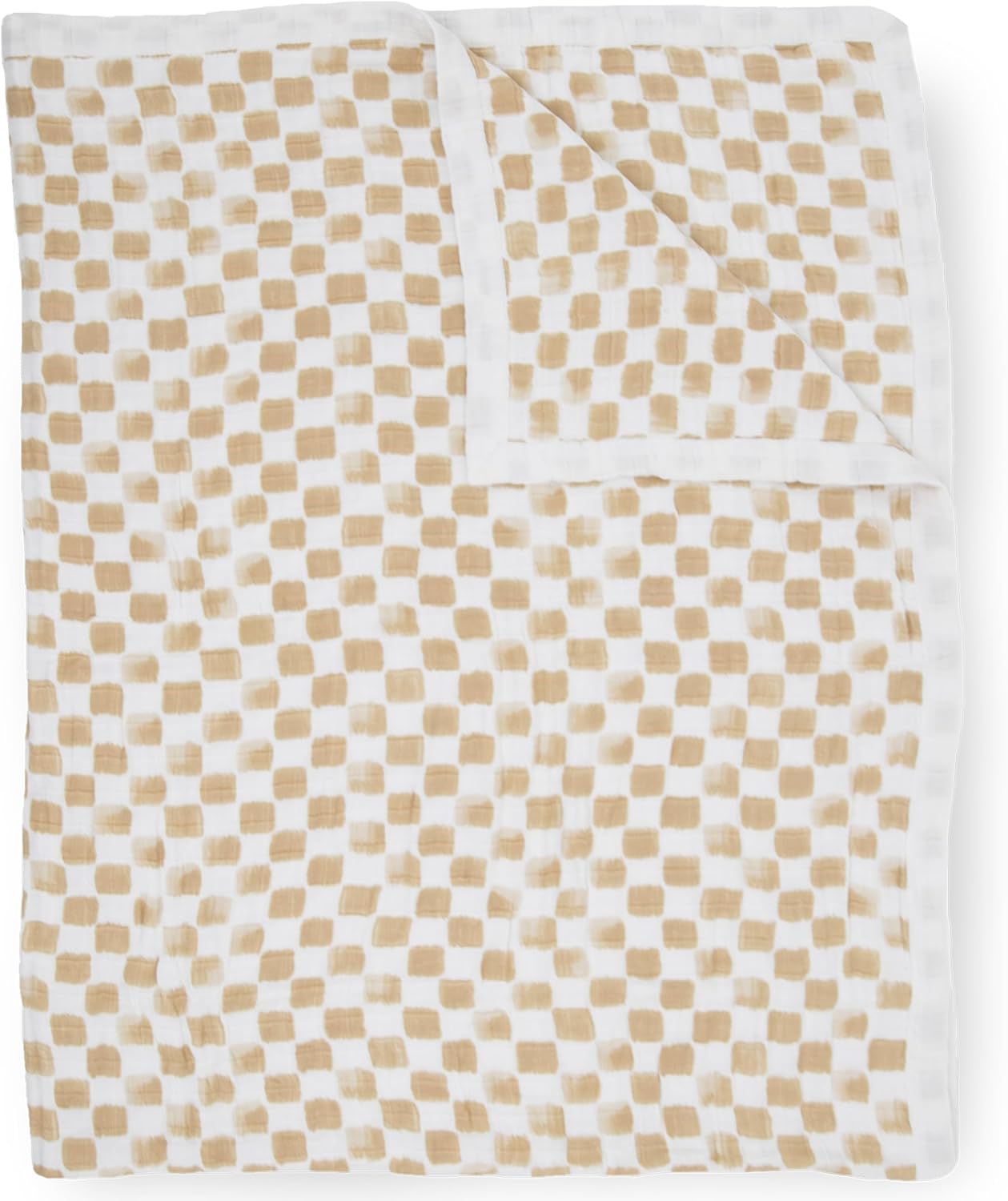 Little Unicorn Premium Quilted Throw | Super Soft, Multi-Layered Muslin XL Blanket| Great for Kids & Families (Adobe Checker)