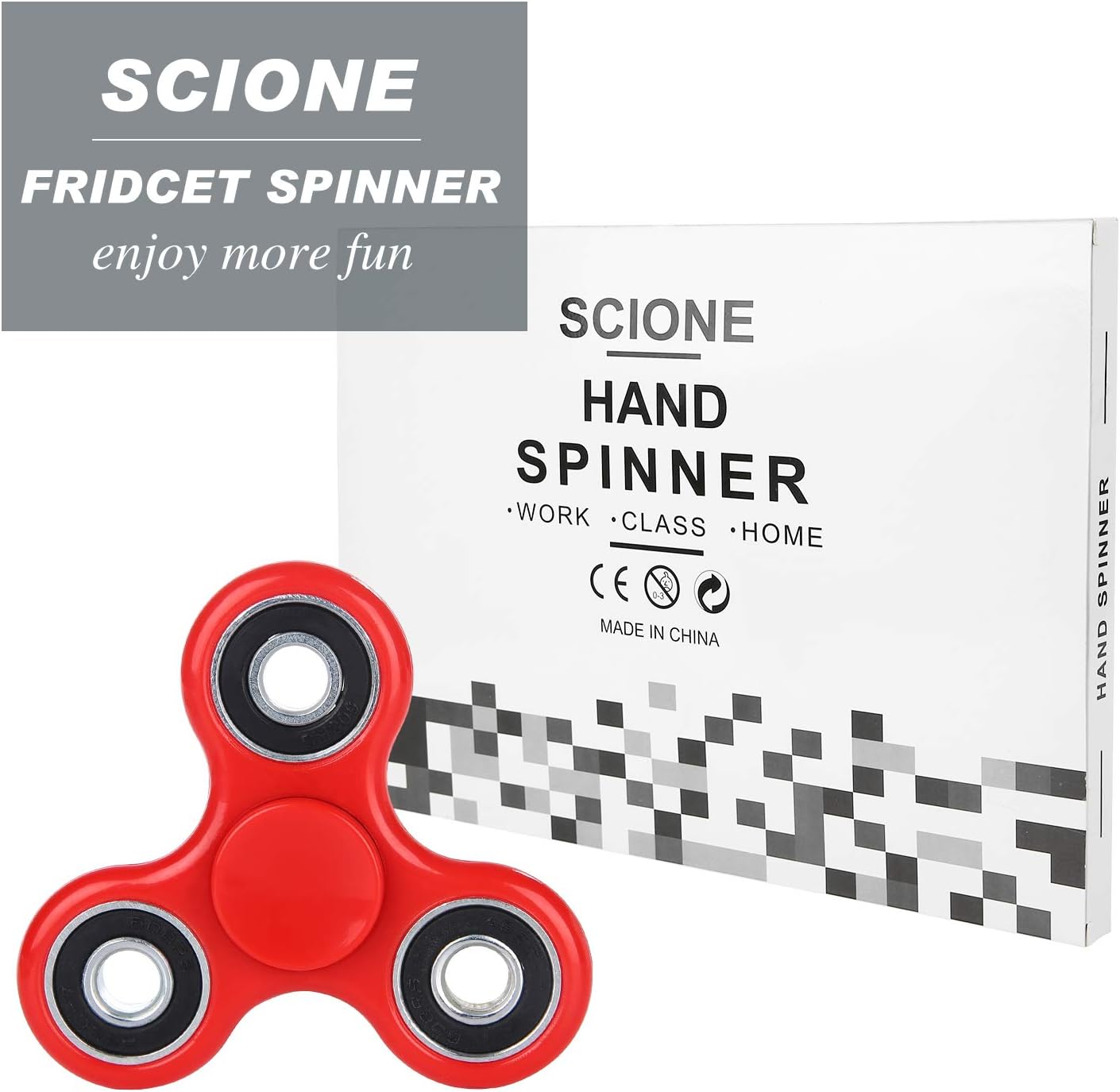 SCIONE Fidget Spinners Toys 5 Pack, Sensory Hand Fidget Pack Bulk, Anxiety Toys Stress Relief Reducer, Halloween Party Favors for Kids Adults Goodie Bag Stuffers, Kids Classroom Prizes