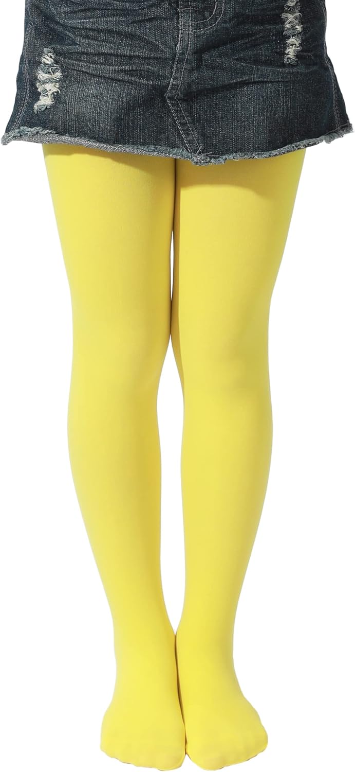 EVERSWE Girls Semi Opaque Footed Tights, Microfiber Tights