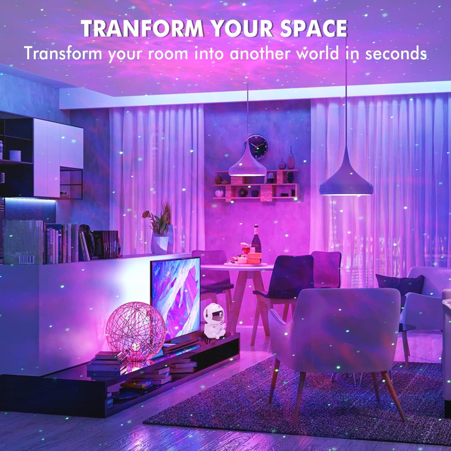 Astronaut Star Projector, Kids Night Light, Nebula Projector Light. Galaxy Bedroom Projector, Adult Playroom/Home Theater/Ceiling/Room Decoration