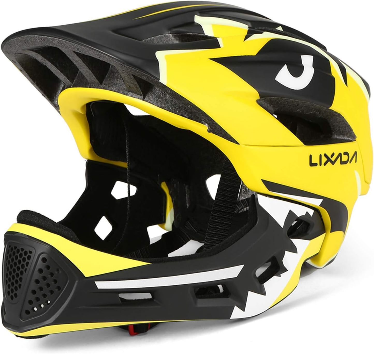 Lixada Kids Bike Helmet Adjustable Detachable Full Face Helmet for Cycling Helmet for Children Bicycle, Skateboard, Scooter, Protective Gear (20.5-22 Inches)