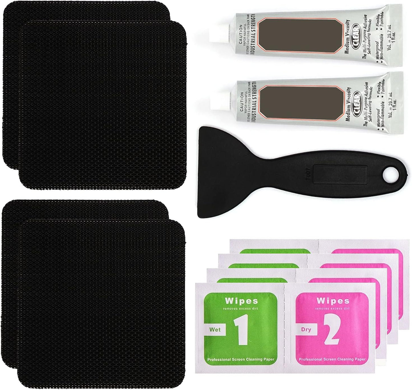 Trampoline Patch Repair Kit 4"X 4" Square On Patches | Repair Trampoline Mat Tear or Hole in a Trampoline Mat