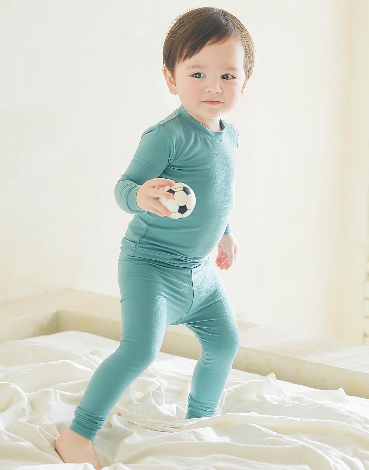 VAENAIT 6M-12Y Toddler Toddler Kids Toddler Girls Boys Soft Comfy Modal Tencel Solid Raglan Sleepwear Pajamas Pjs 2pcs Set