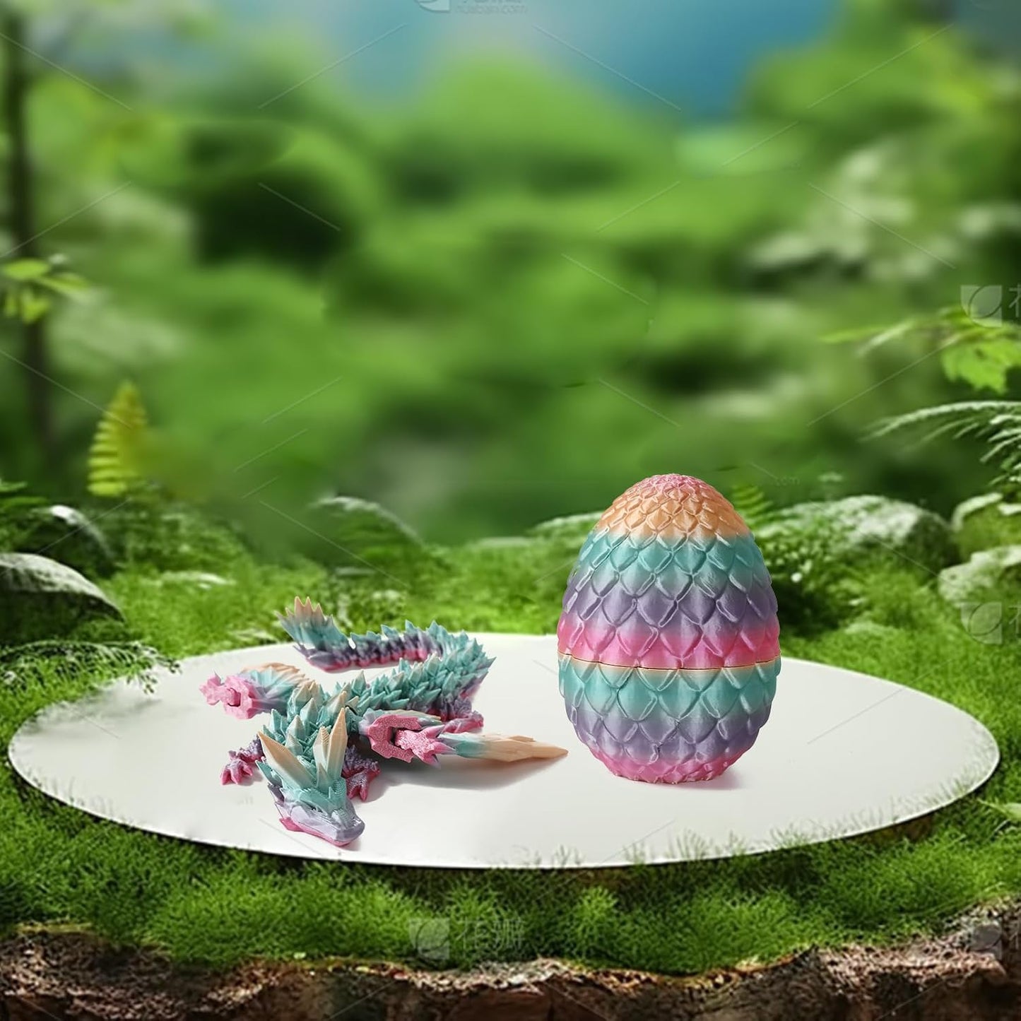 3D Printed Dragon Egg,Mystery Crystal Dragon Fidget Toys,Articulated Dragon,Home Desk Decor Easter Surprise Dinosaur Eggs,Adults Fidget Toys for Autism/ADHD