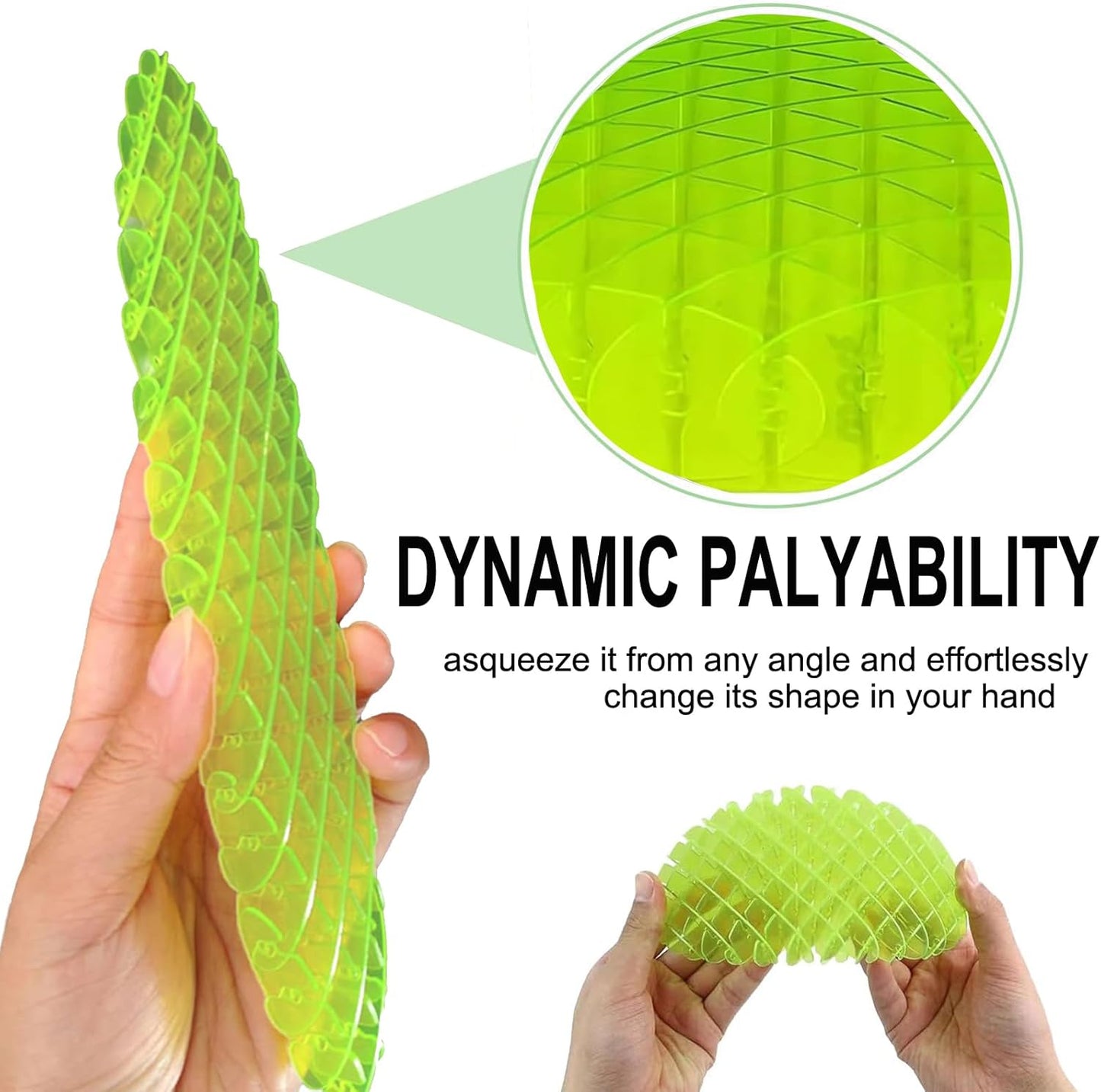 Fidget Worm Toy, Sensory Slug Fidget Toy, Resistance Fidget Toys Sensory Stress Anxiety Relief Toys, Stress Relief Toy, Power Your Fun for Adults and Kids (L-4.72inch)