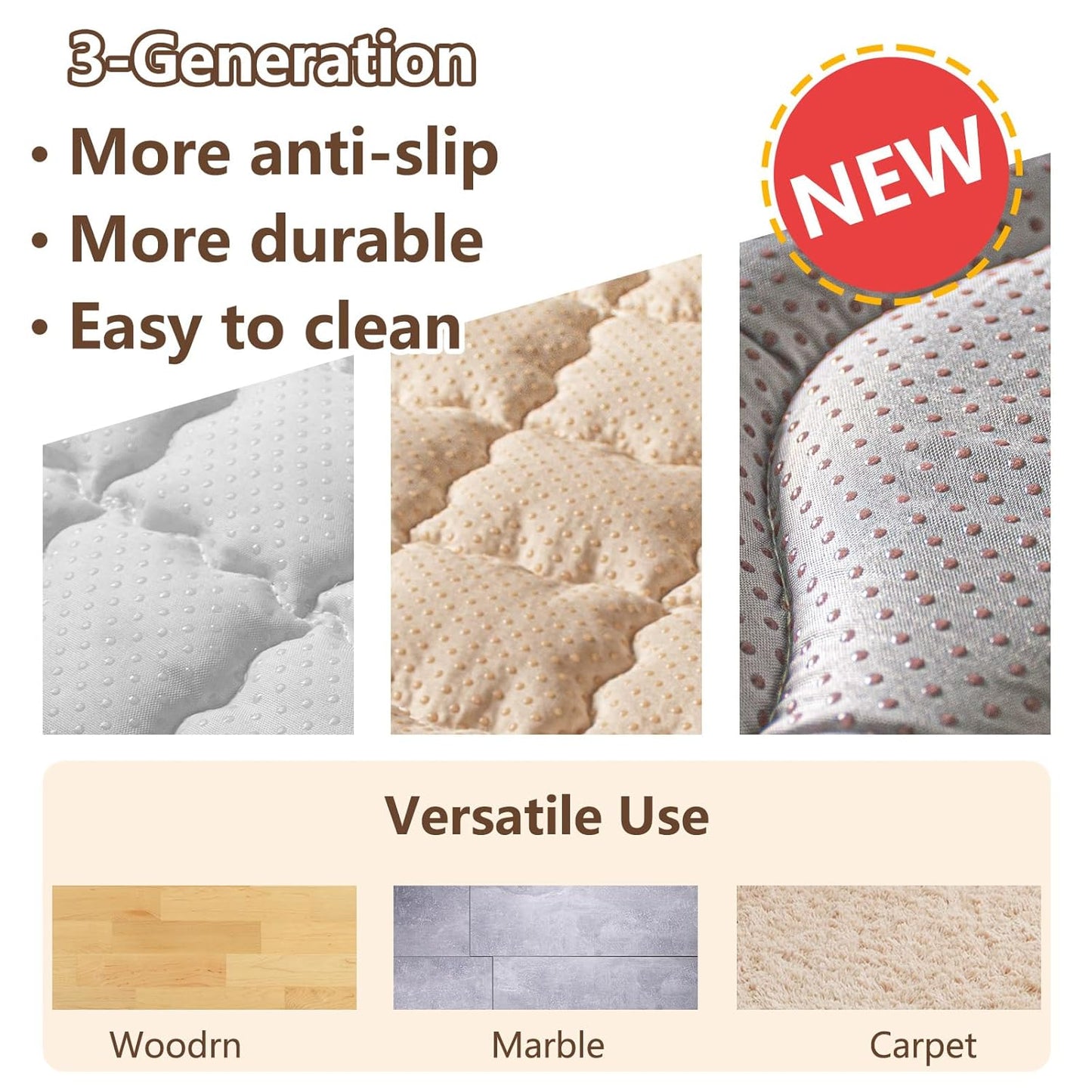 Baby Play Mat, 50x50 Playpen Mat with Super Soft Touch, Activity Mat with Upgraded Anti-Slip Bottom, Machine Washable Crawling Mat for Floor & Picnic(Boho Rainbow)