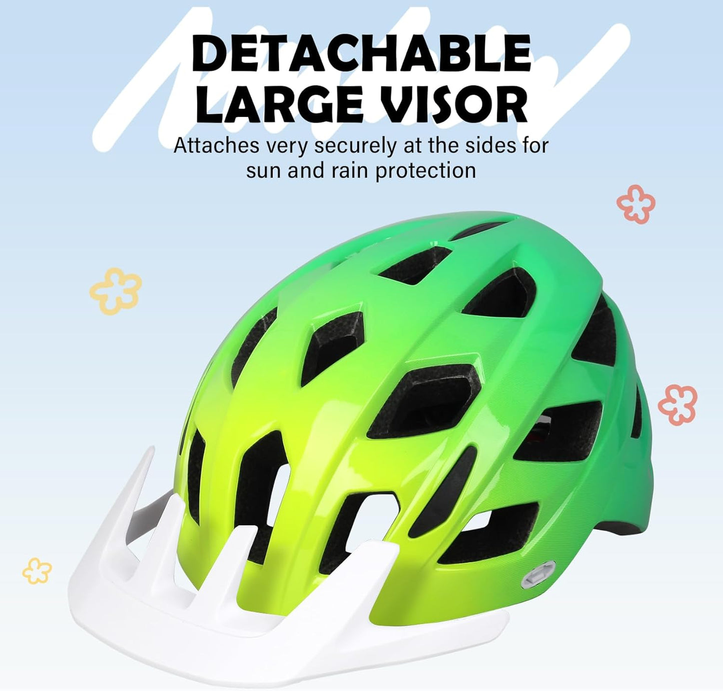 Kids Bike Helmet, 2 Size Adjustable for Youth Toddler Boys & Girls 3-5-8-10-12-14 Years, Child Helmets with Visor for Skating Cycling Scooter