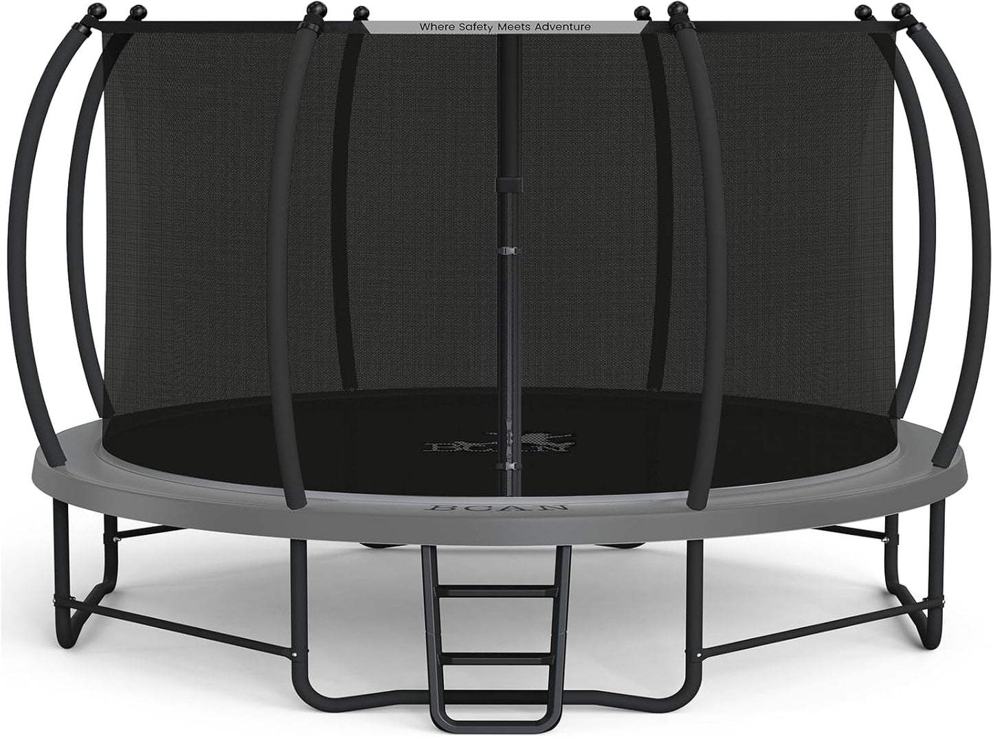 BCAN 8FT 10FT 12FT 14FT 15FT 16FT Recreational Trampoline with Enclosure for Kids Adults, ASTM Approved, Outdoor Trampolines with Ladder for Kids