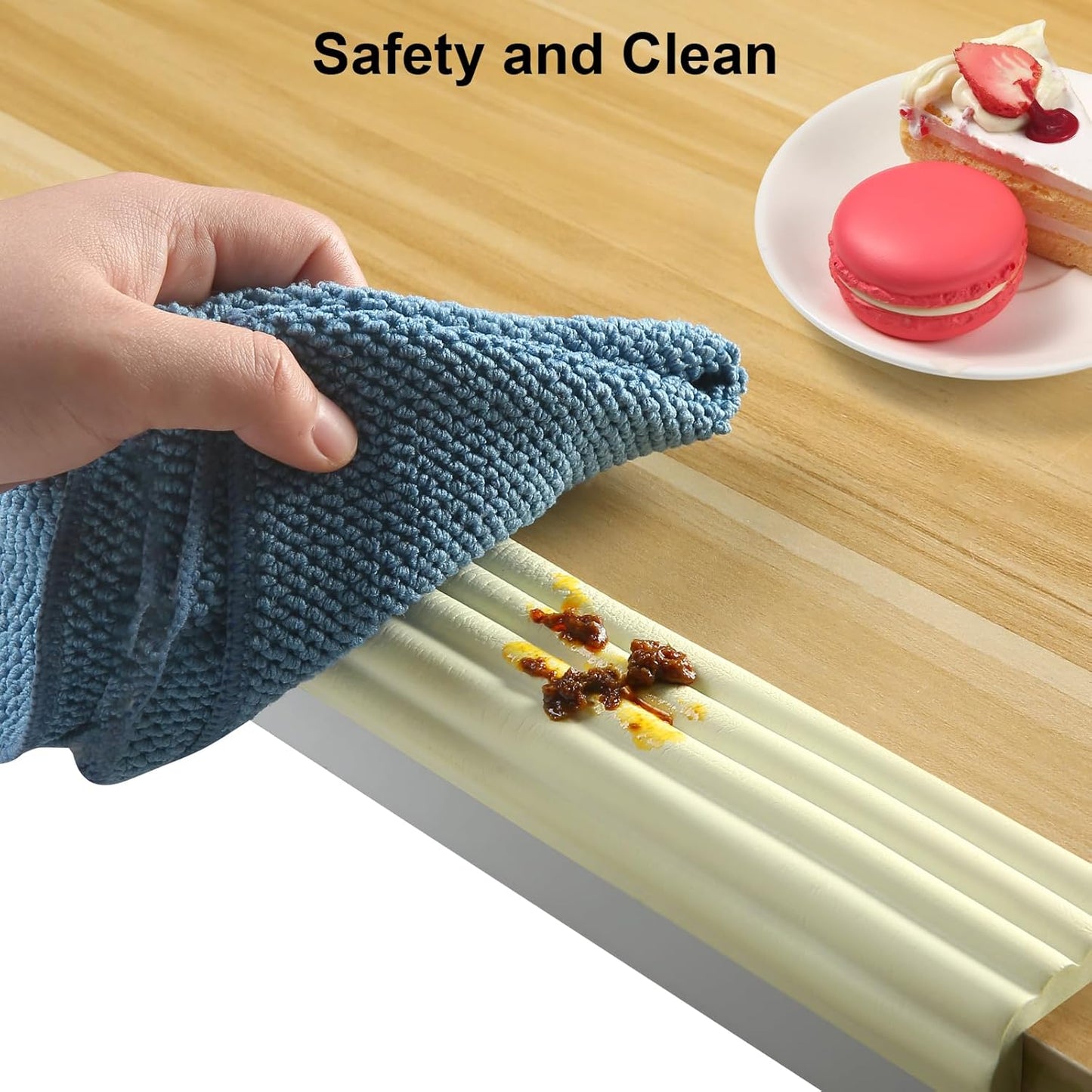 Upgrade Baby Proofing Edge Corner Protector,16.4ft Edge Guards Padding with 3M Adhesive, Extra-Wide Soft Rubber Foam Padding, Furniture, Sharp Edge Safety Corner Edge Bumper Guard-Cream