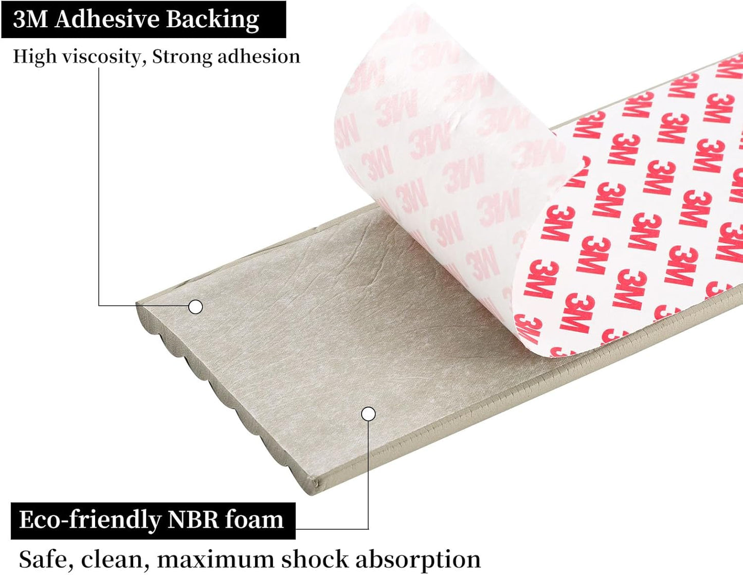 Corner Protector for Baby, Widen Edge Protector with Adhesive Backing, Baby Proofing Edge Corner Protectors Self Adhesive Furniture Corner Guard Bumper for Table, Desk, Fireplace (Gray, 16.4ft)