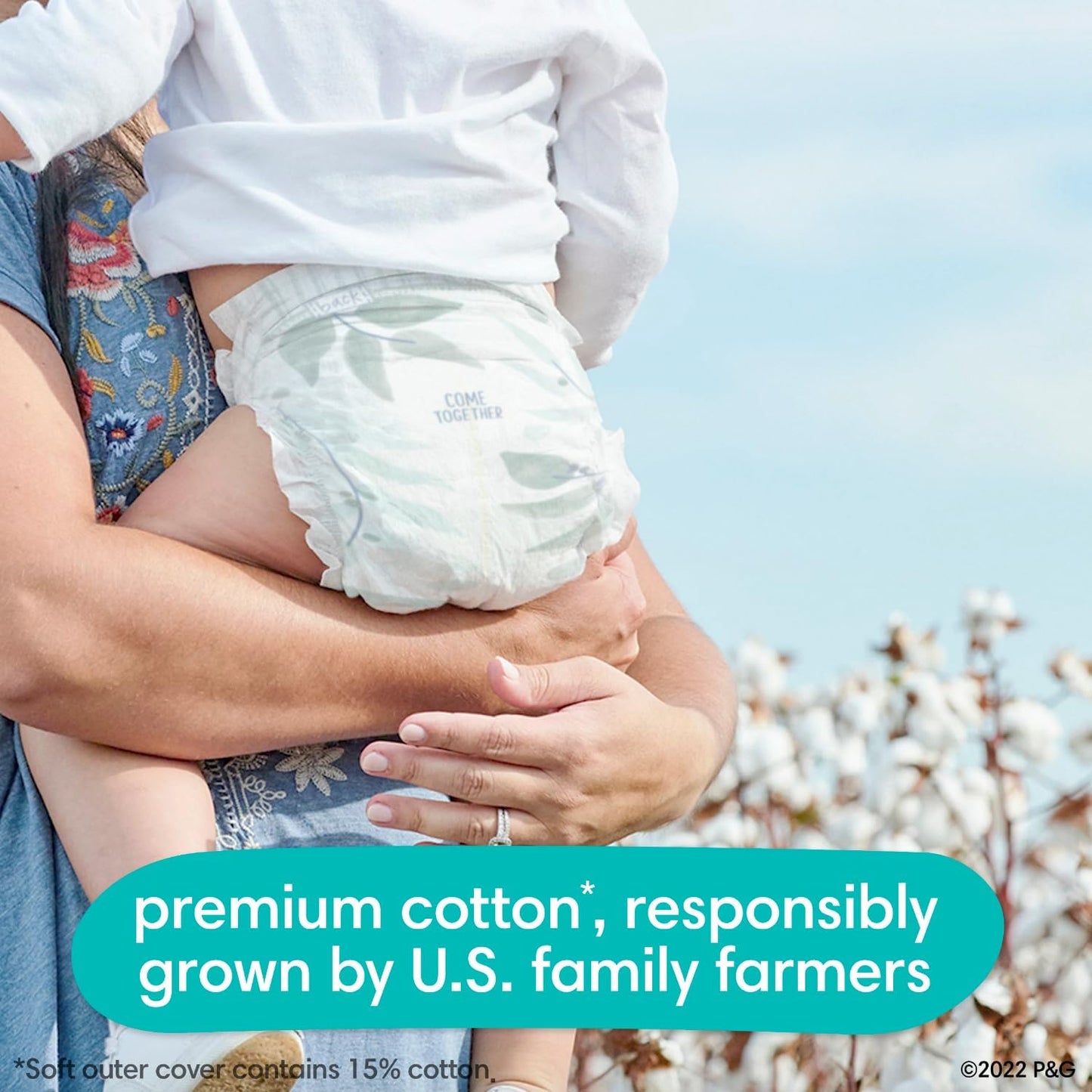 Pampers Baby Diapers - Pure Protection - Size 7, 60 Count, for up to 100% Leakproof, Premium Plant-based Skin Protection