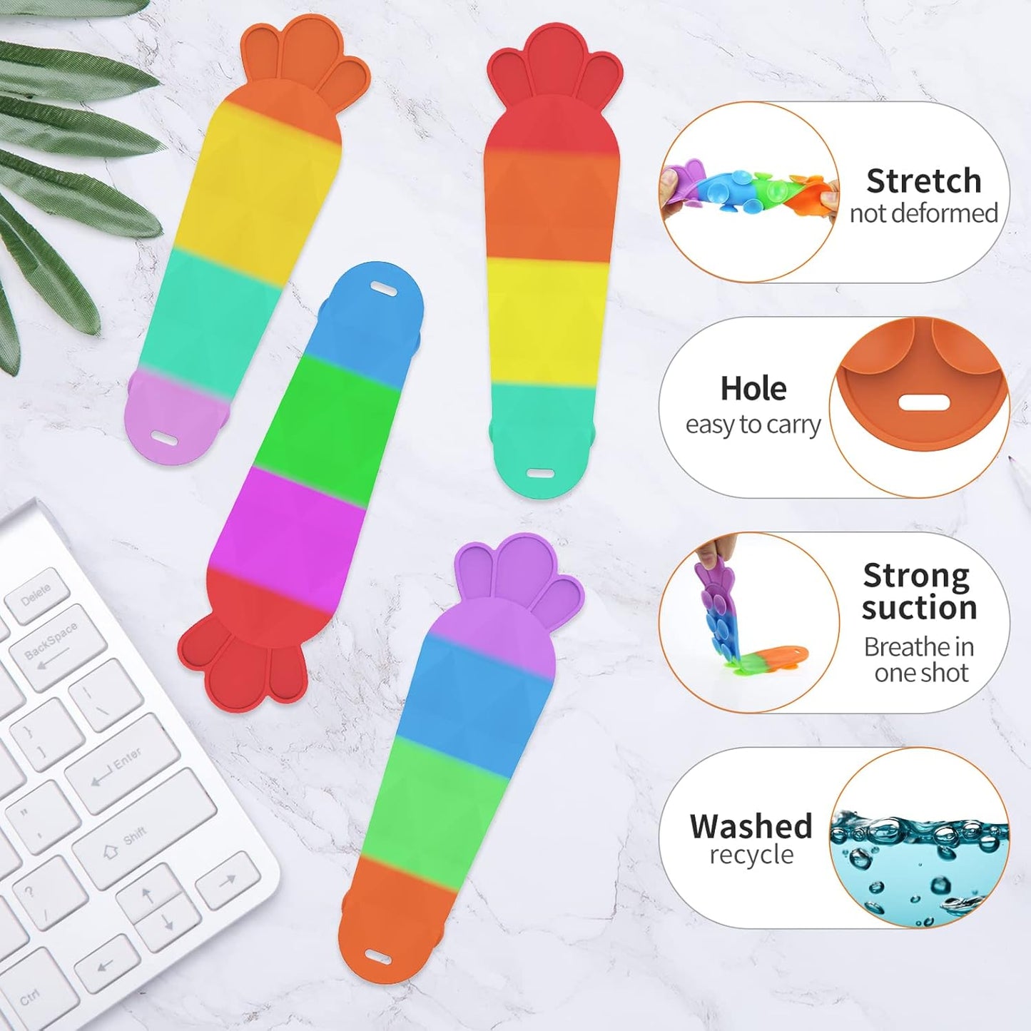 8pcs Squidopop New Fidget Toy 2022 Most Popular Fidgets Alleviate Worries and Irritability Easter Basket Stuffers Classroom Prizes Goodie Bag Stuffers