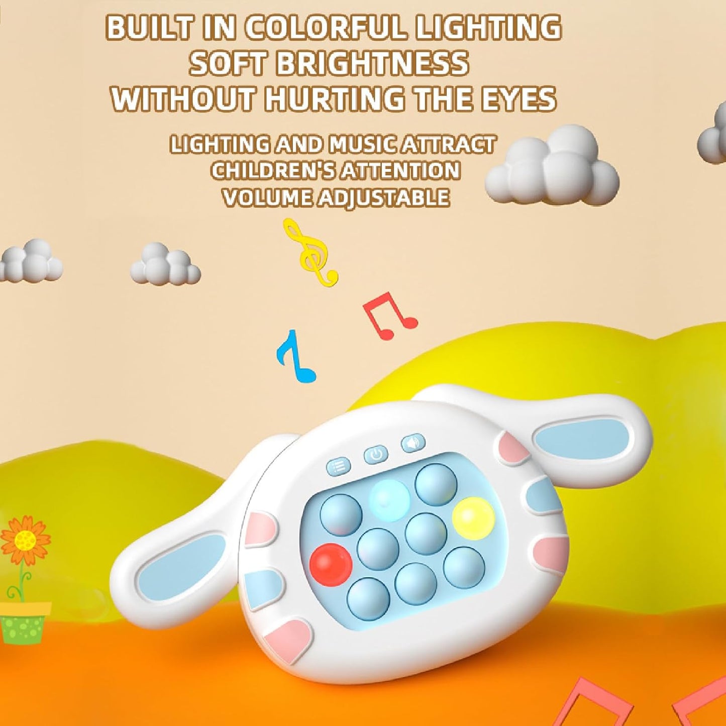 Creative Stress Relief Toys, Decompression Breakthrough Puzzle Pop Button Gopher Game Machine, Novelty Fidget Toys Party Favor Gifts for Kids Adults, Toy for 3+ Year Old (Lop)