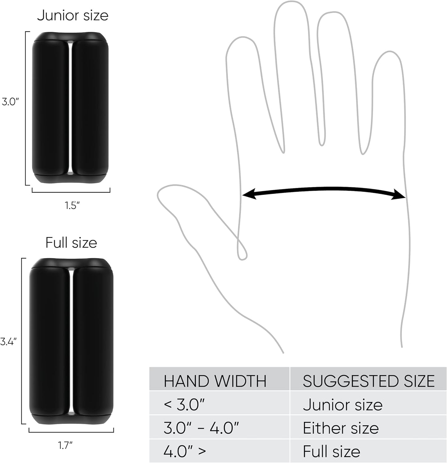 ONO Roller - Handheld Fidget Toy for Adults | Help Relieve Stress, Anxiety, Tension | Promotes Focus, Clarity | Compact, Portable Design (Junior Size/ABS Plastic, Black)