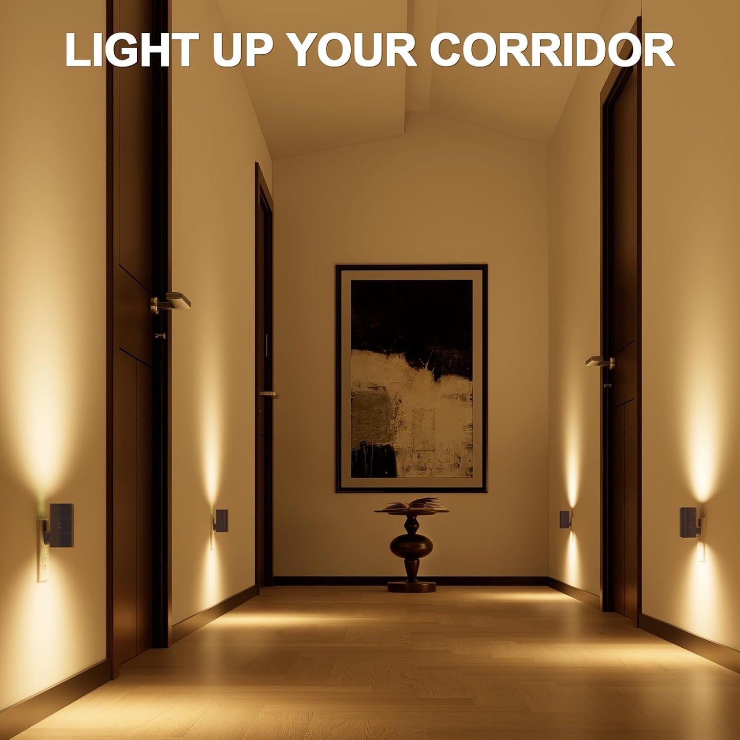 NIORSUN Night Lights Plug Into Wall,Plug in Night Light with 3 Light Modes,Ultra-Slim Design,Dusk to Dawn Sensor,0-100LM Dimmable Night Light for Hallway Bathroom Stairway Bedroom,Black,4 Pack