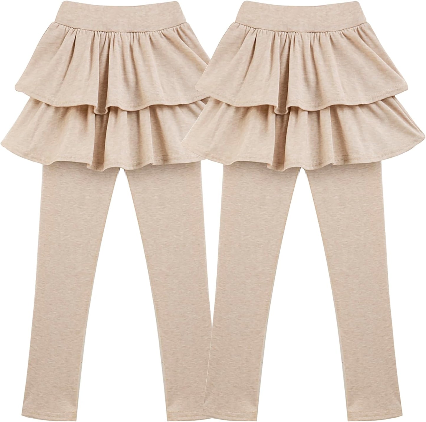 Girls School Uniform Pants Leggings with Skirts Stretch Warm Jegging 4-12 Years