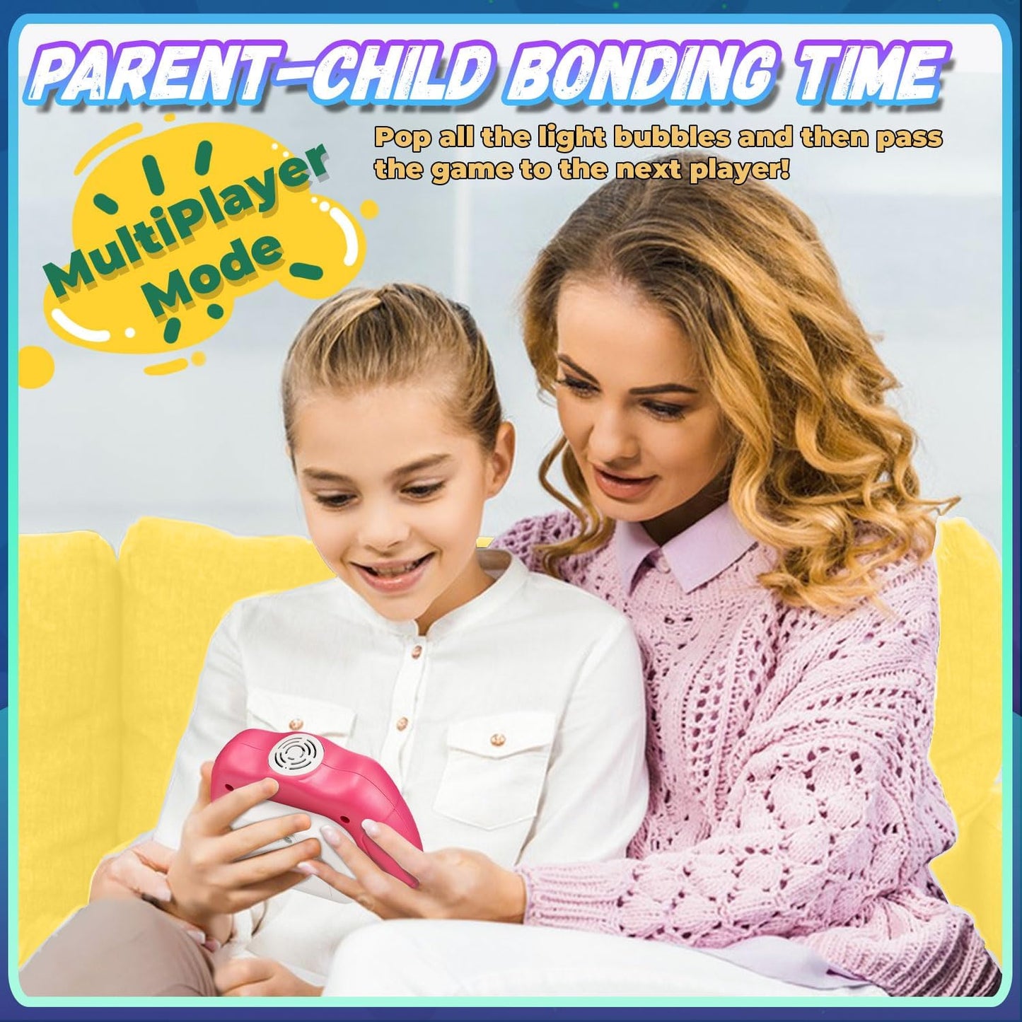 Quick Push Game for Kids 8-12,Pop Sensory Fidget Toys for Kids 6-12,Birthday Gifts for Boys and Girls (Dark Pink)