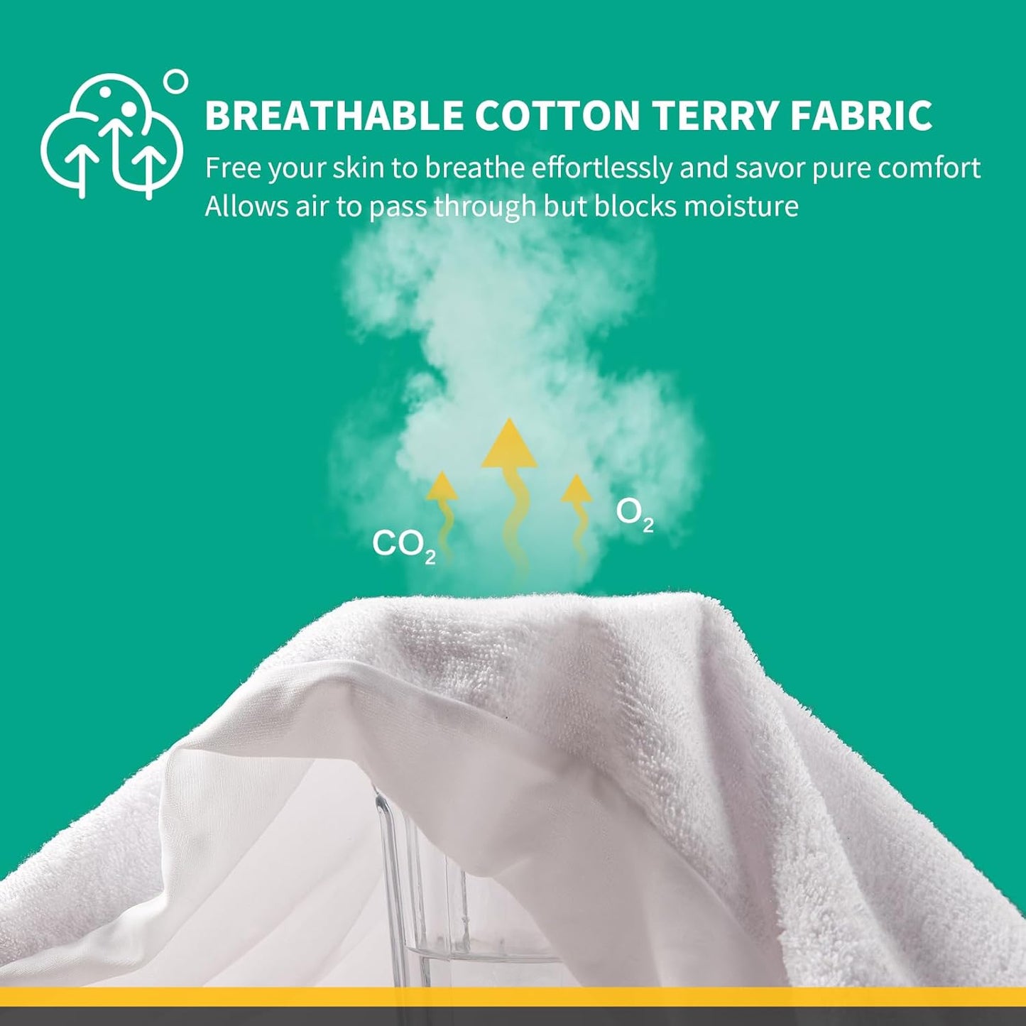 LAVANCE Premium Cotton Terry Mattress Protector – Queen Size, Waterproof Soft Noiseless Dirt-Proof Washable Bed Mattress Cover