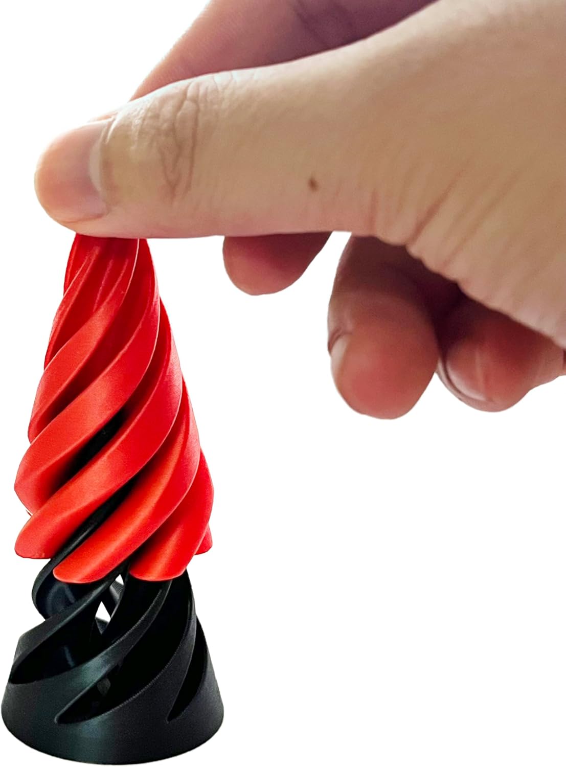 Spiral Cone Fidget Toy, 3D Printed Spiral Cone Toy, Impossible Cone Toys, Pass Through Pyramid Fidget Toy, Mini Vortex Thread Illusion, Spiral Decompression Push Toys (Cone)