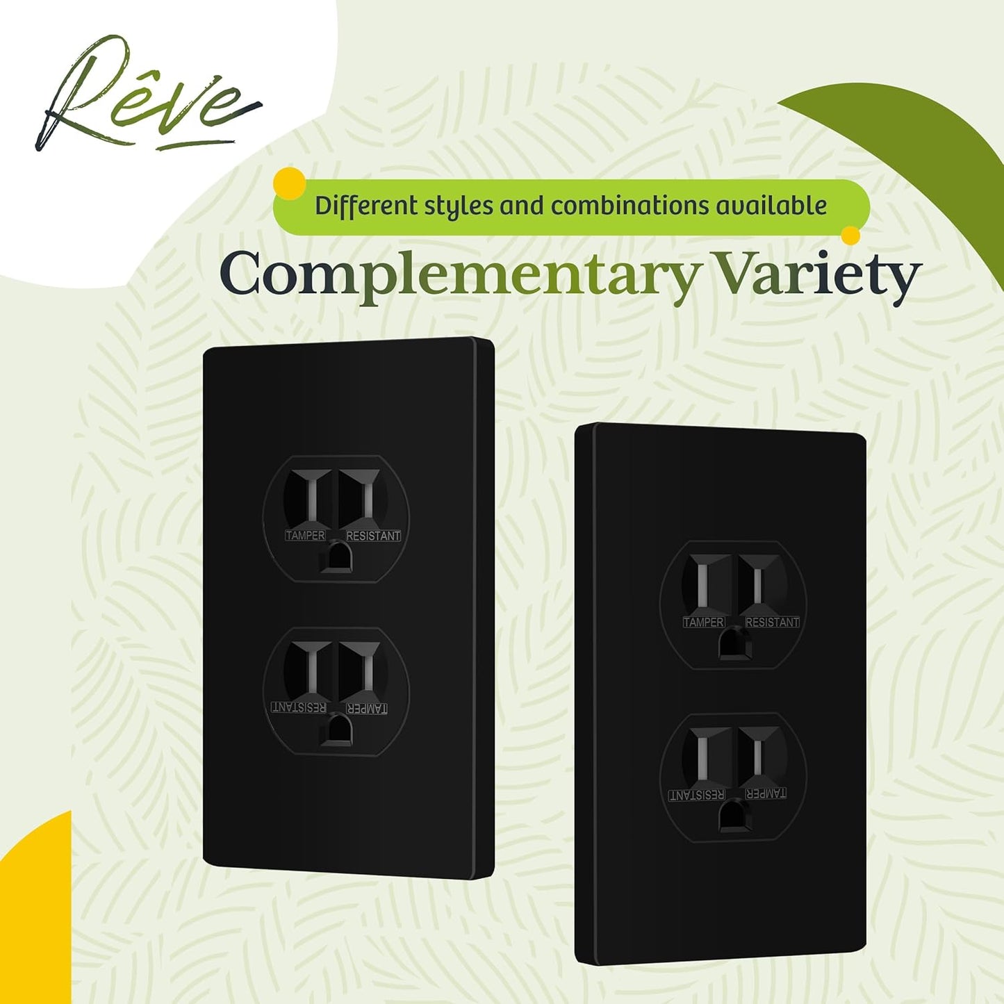 TG Screwless Duplex Wall Plate, Child Safe Receptacle Outlet Cover, Standard Size, 1-Gang 4.68" x 2.93", Unbreakable Polycarbonate Thermoplastic, UL Listed, SP-S1-BK, Glossy, Black