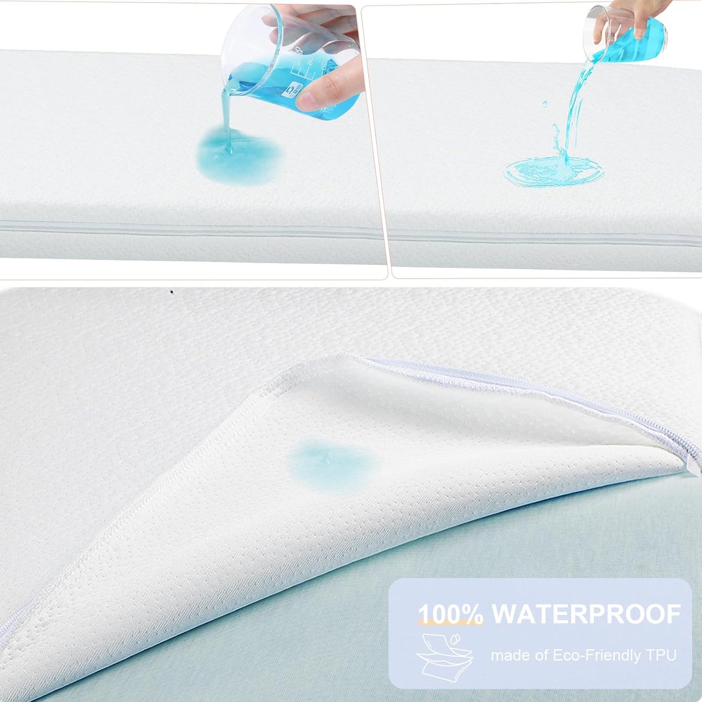 NeoBorn Baby Bassinet Mattress Pad, 32" x 22" Dual Sided Comfort Gel Memory Foam Mattress with Removable Soft Tencel Cover Fit for Fodoss Bassinet