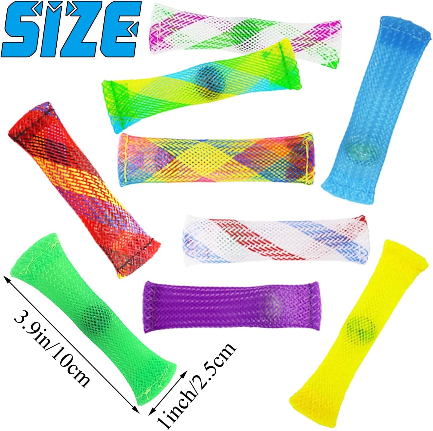 50 Pack Marble Mesh Fidget Toys,Sensory Stress RelieveToy,Marble and Mesh Fidgets for Adults and Children with ADHD Autism Depressions Anxiety Disorders