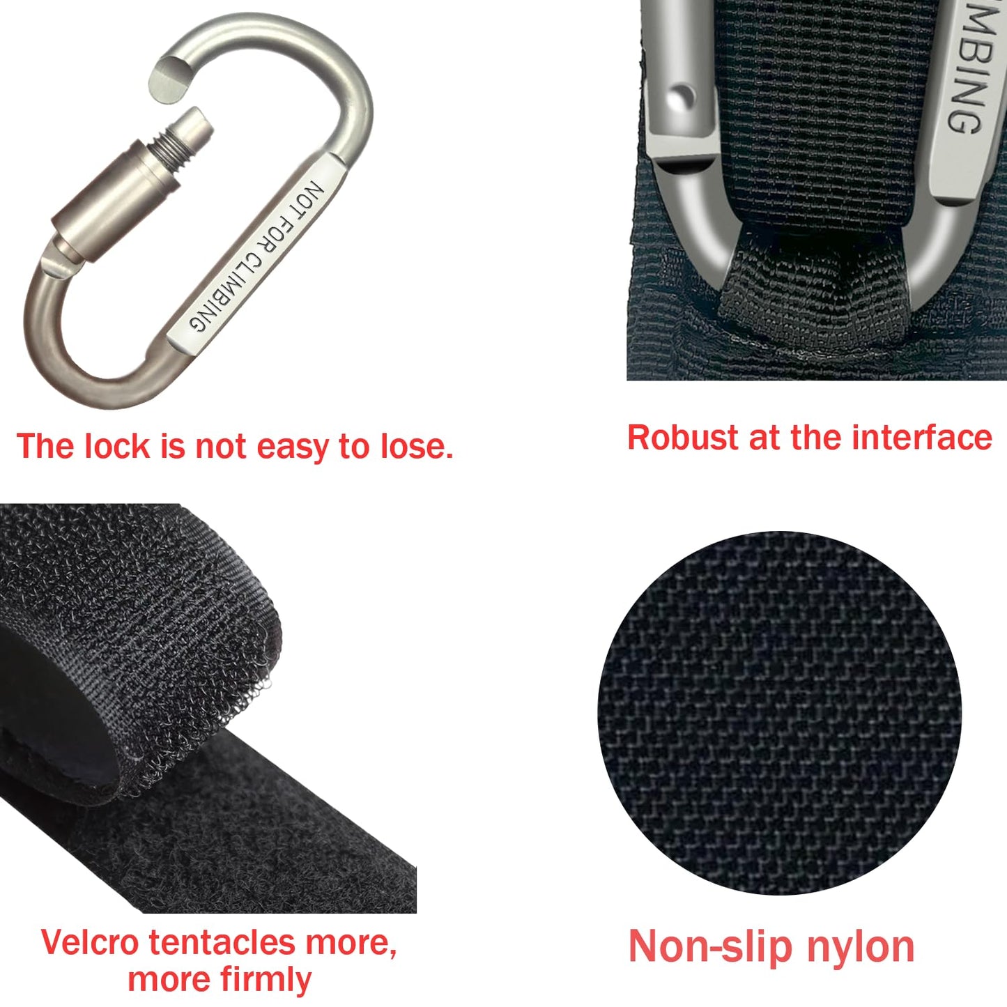 Baby Stroller Hook, Carry 30 lbs per Stroller Carabiner Clip, Adjustable Baby Stroller & Car Seat Hook for Hanging Diaper Bag, Wheelchair,Golf cart, Shopping and Pet Cart(2 Pcs Orange)